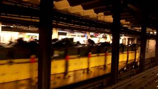 NYC Subway Special RedbirdR127R62A Garbage Train At Brooklyn BridgeCity Hall [upl. by Llenet]