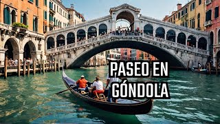 Paseo en góndola por Venecia Puente de Rialto [upl. by Anitnoc]