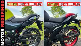 2024 Hero Xtreme 160R 4V Dual ABS Vs TVS Apache RTR 160 4V Dual ABS Comparison [upl. by Acirem]