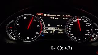 Audi A8 D4 42 TDI 0200 acceleration [upl. by Ylrebmek]