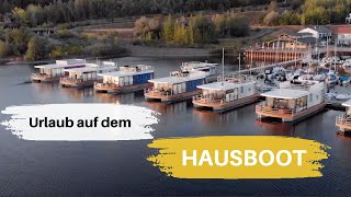 HausbootUrlaub auf dem Geiseltalsee  SachsenAnhalt [upl. by Arahd629]