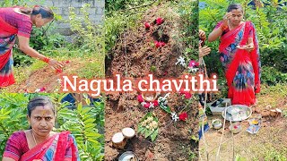 నాగుల చవితి పూజ🪱పుట్టకు పాలు పోయడం Nagula festival [upl. by Inverson]