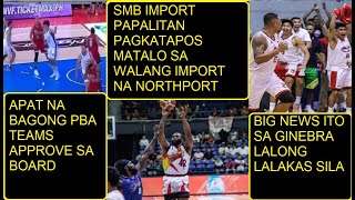 APAT NA BAGONG PBA TEAMS APPROVE  SMB IMPORT PAPALITAN NA GINEBRA LALONG LALAKAS [upl. by Elma464]