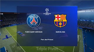 PSG vs Barcelona Champions League Quarterfinal Full Match and Highlights Skillful PES gameplay [upl. by Humphrey30]