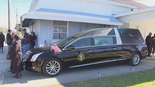 Were going to miss her Remains of Waycross solider killed in drone strike arrive back home [upl. by Adoree760]