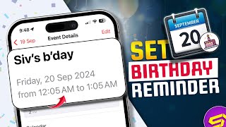 How to Add Birthdays to iPhone Calendar  Set Birthday Reminders on iCalendar [upl. by Atirac730]