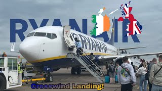 Ryanair Flight TIMELAPSE  East Midlands  Dublin  Boeing 737800  Crazy Crosswind Landing [upl. by Shiff249]