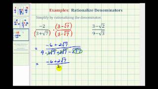 Ex Rationalize the Denominator of a Radical Expression  Conjugate [upl. by Isnan734]