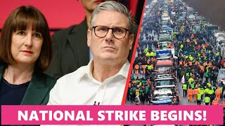 Farmers begin UKs first National Strike over Labour’s frustrating budget [upl. by Akeenahs981]