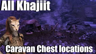 Skyrim All Khajiit Caravan Chest Locations Accessible At LVL 1 [upl. by Omoj498]