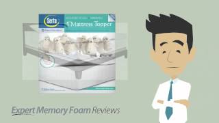 Serta 4 inch dual layer memory foam mattress topper  A video review from Expert Memory Foam Reviews [upl. by Nahamas826]