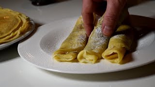 Palacinke sa mineralnom kiselom vodom Crepes recipe  Sašina kuhinja [upl. by Airetal]