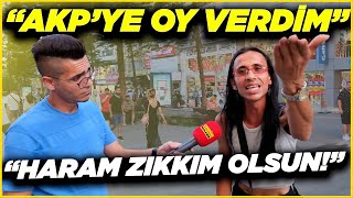 ERDOĞAN’A OY VEREN GENÇTEN GÖRÜLMEMİŞ İSYAN “HARAM ZIKKIM OLSUN”  Sokak Röportajları [upl. by Enyalaj]