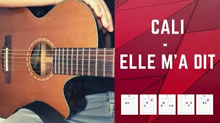 Tuto Guitare  Cali  Elle Ma Dit  Accords faciles pour débutants [upl. by Jozef]