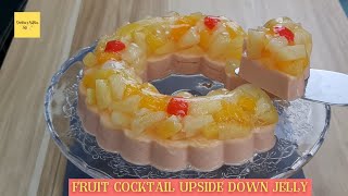 Fruit Cocktail Upside Down Jelly  JellO  Darlenes Kitchen SG [upl. by Pontias]