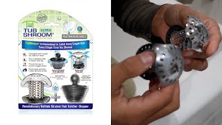 TubShroom Ultra Revolutionary Bath Tub Drain Protector Hair Catcher Review [upl. by Lila]