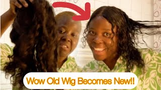 How to make your old wig look new like magic revamp aliexpresshair [upl. by Ahseiyk811]