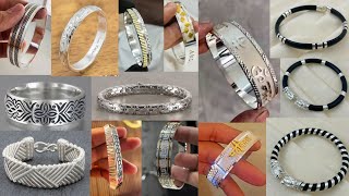 Latest Silver kada designs for mens with Weight and price l chandi bracelet design for men 2024 [upl. by Bore]