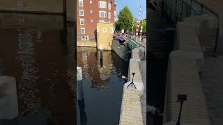 Drew Amsterdam Water Challenge storror parkour [upl. by Symon]