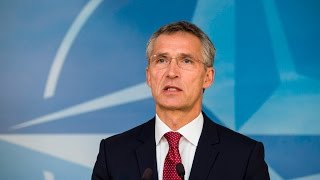 NATO Secretary General on violations of Turkish airspace by Russian combat aircraft 5 OCT 2015 [upl. by Ocirled]