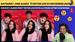 WOWW  ALIZEH🥷 FIRST TIKTOK LIVE WITH AAYOUSH AFTER FACE REVEAL😍💛  24 NOVEMBER  Reaction Video [upl. by Koa]