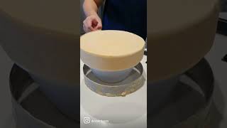 Black Sesame amp Caramelised White Choc Entremet  Part 1 Glazing [upl. by Wenger]