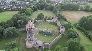 Caldicot Castle  Exploring Monmouthshires Historic Gem from Above [upl. by Aciraa]