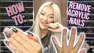 How to Correctly Remove Acrylic Nails  DO NOT BITE THEM OFF [upl. by Ehcropal]