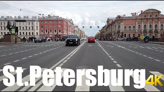 Driving in St Petersburg Russia 4k 60fps [upl. by Krahling]