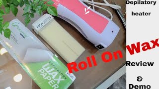 Roll on wax heater and Rica wax cartridge review purchased from flipkartwaxing at home [upl. by Odlabso418]