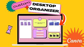 Create Your Own DESKTOP WALLPAPER ORGANIZER Easily in Canva 10000 Templates [upl. by Acirahs590]