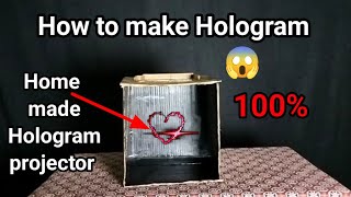 How to make 3D Hologram projector ।। Home made Hologram ।। Work 100 😱 [upl. by Dincolo]