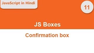 Confirmation Dialogue box in JavaScript in Hindi [upl. by Thanos809]