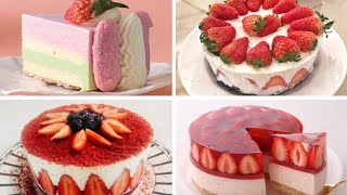 Satisfying Relaxing Video🍩🍪🎂🍰Heart Cake RecipeAsmrTiktok [upl. by Myrtie]