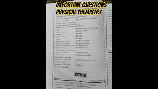 Bsc 2nd year questions physical chemistry shortvideo [upl. by Krid560]