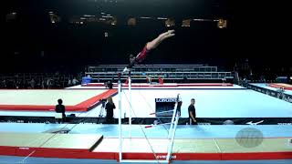 WANG Linnea Hoejer DEN  2017 Artistic Worlds Montréal CAN  Qualifications Uneven Bars [upl. by Hanoy]