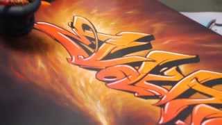 Airbrush Anleitung Airbrush Mischtechnik mit Graffiti Marker amp Evolution Airbrush [upl. by Marilla]