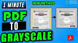 How to convert pdf to grayscale 2024  Adobe acrobat tutorial [upl. by Thursby]