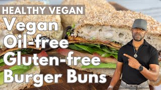 Soft Vegan Burger Buns Oilfree Wheatfree Glutenfree [upl. by Marv]