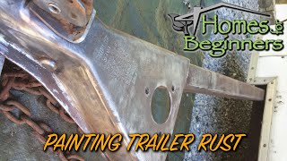 How to Clean and Paint a Rusty Trailer Frame [upl. by Spoor]