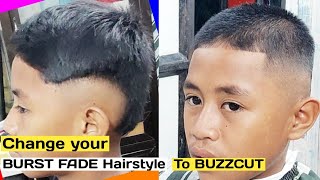 Perubahan Gaya Rambut BURST FADE to BUZZCUT Guard 4 WARCUBontomanai8910 [upl. by Quartus293]