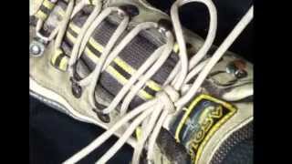 Paracordist how to tie your kids shoe laces and paracord hiking boot laces so they dont come untied [upl. by Chavey]