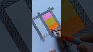 Beautiful painting ideas with brush pen art satisfying viralvideo shorts reels short [upl. by Joye]