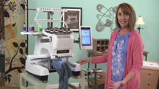 Marie Zinno shows techniques for embroidering jeans like in the 70’s on Its Sew Easy 8132 [upl. by Raveaux]