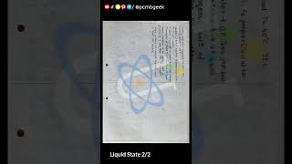 Liquid State Notes for Class 11 IIT JEE amp NEET • chemistry chemistrynotes class11 [upl. by Nywles]