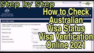 VEVO  Australia Visa Verification   How to Check Australian Visa Status online VEVOCheck [upl. by Ardnaeel]