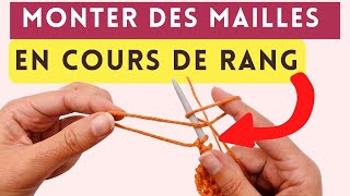 ✅ TUTO  Monter des mailles en cours de tricot en fin de rang ou sous lemmanchure1 fil 2 méthodes [upl. by Prestige]