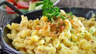 RECETA DE PASTA ALEMANA CON QUESO KÄSESPÄTZLE [upl. by Eirolav882]