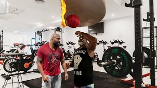 Shannon Briggs In Gym For Rampage Jackson [upl. by Ereynihc283]