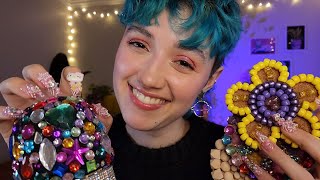 ASMR Tingly Tapping amp Scratching to Help You Sleep 😴 no talking rhinestones amp beads long nails [upl. by Atin]